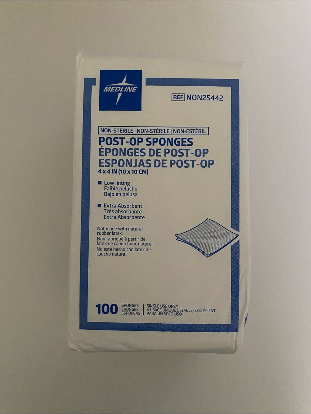 MedLine Post-op Sponge 100 counts